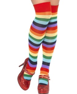 MEDIAS POR ENCIMA DE LA RODILLA RAYAS COLORINES