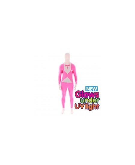 Morphsuits malla rosa fluor tuxedo adulto