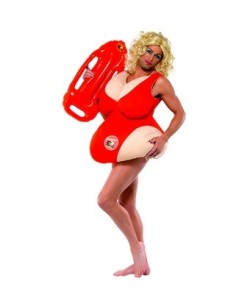 DISFRAZ DE VIGILANTE DE LA PLAYA GORDITA PARA HOMBRE