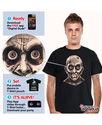 MORPHSUITS CAMISETA ZOMBIE OJOS MOVIMIENTO