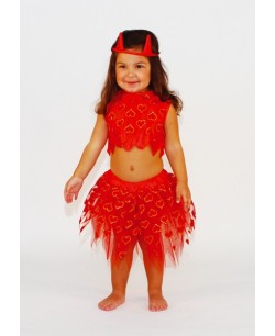 DISFRAZ DE DIABLILLA TUTU PARA NIÑA