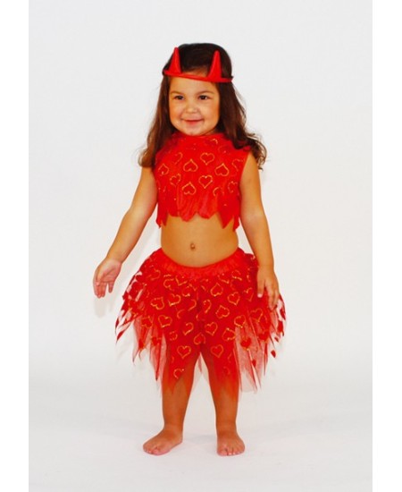 DISFRAZ DE DIABLILLA TUTU PARA NIÑA