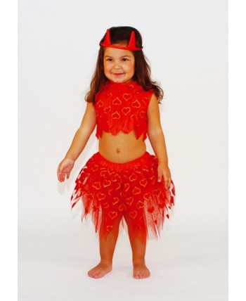 DISFRAZ DE DIABLILLA TUTU PARA NIÑA
