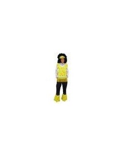 DISFRAZ DE HIPPIE AMARILLO MUJER