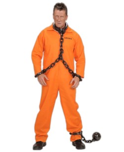 DISFRAZ DE FUGITIVO   MONO NARANJA