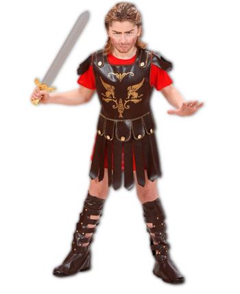 DISFRAZ DE GLADIADOR CON ARMADURA