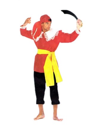 DISFRAZ DE PIRATA CASACA ROJA