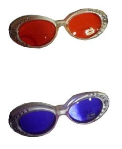 Gafas niña glamour roja y azul