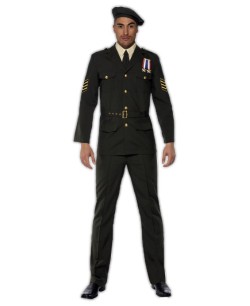 DISFRAZ DE CAPITAN MILITAR CONDECORADO PARA HOMBRE