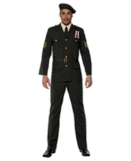 DISFRAZ DE CAPITAN MILITAR CONDECORADO PARA HOMBRE