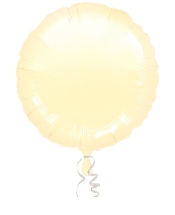 GLOBO DE HELIO CIRCULO VAINILLA METALIZADO