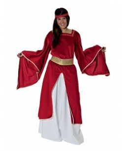 DISFRAZ DE DONCELLA MEDIEVAL ROJO