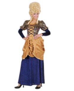 DISFRAZ DE MARQUESA AZUL TERCIOPELO