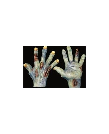 MANOS ZOMBIE VERDES CON HERIDAS