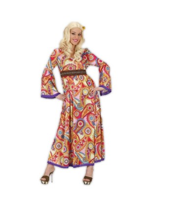 DISFRAZ DE HIPPIE MUJER VESTIDO