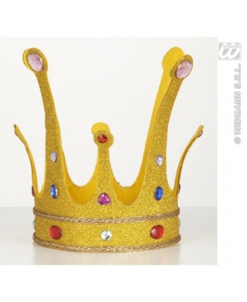 CORONA DORADA CON PUNTAS Y PERLAS
