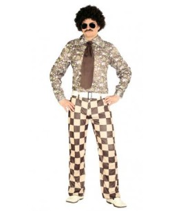 DISFRAZ DE AÑOS 70 PANTALON CUADROS PARA HOMBRE