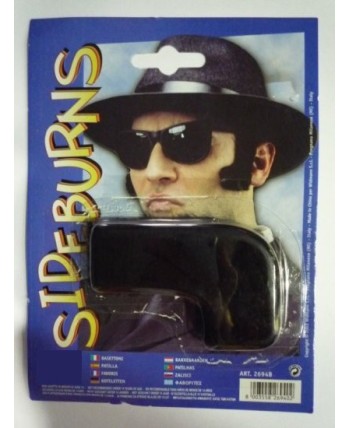 Patillas negras para disfraz