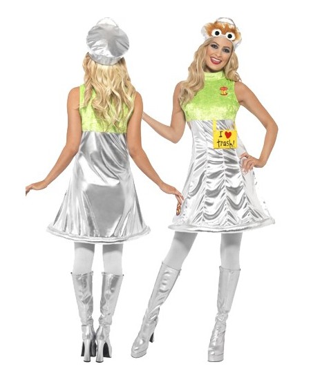 DISFRAZ DE OSCAR MONSTRUO DE LA BASURA PARA MUJER