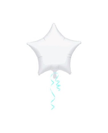 GLOBO DE HELIO ESTRELLA BLANCO METALIZADO