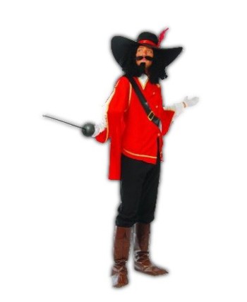 DISFRAZ DE MOSQUETERO CASACA ROJA