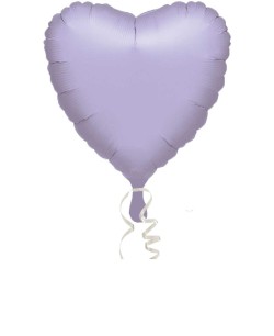 GLOBO DE HELIO CORAZON PASTEL LILA METALIZADO