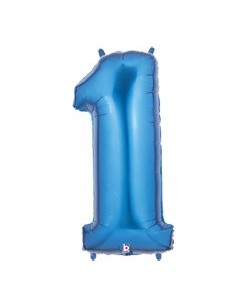 Globo de Helio Azul Numero 1 para Fiestas