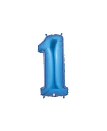 Globo de Helio Azul Numero 1 para Fiestas