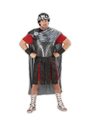 DISFRAZ DE EMPERADOR ROMANO PLATEADO