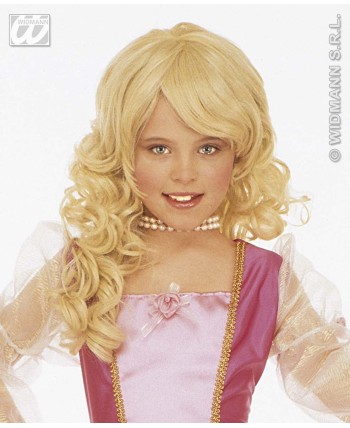 Peluca rubia glamour para niñas