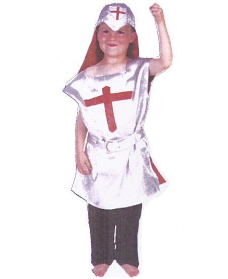 DISFRAZ DE CABALLERO MEDIEVAL ROJO PARA NIÑA