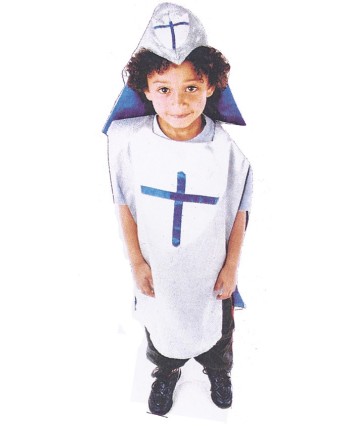 DISFRAZ DE CABALLERO MEDIEVAL AZUL PARA NIÑA