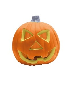 CALABAZA NEON C/LUZ 23 CM 3 COL.