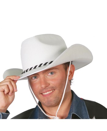 SOMBRERO VAQUERO BLANCO ADULTO SOMBRERO VAQUERO BLANCO ADULTO