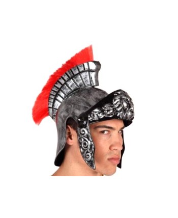 CASCO ROMANO CON CRESTA ROJA