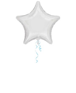 GLOBO DE HELIO ESTRELLA PLATA METALIZADO