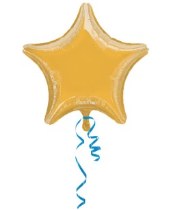 GLOBO DE HELIO ESTRELLA ORO METALIZADO