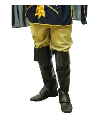 PAR DE CUBREBOTAS NEGRA SIMILPIEL C/ VUELTA SENC.