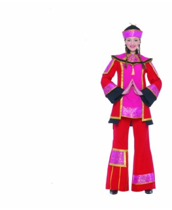 DISFRAZ DE CHINA ROJA LUJO