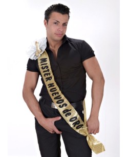 BANDA MISTER HUEVOS DE ORO CON BROCHE