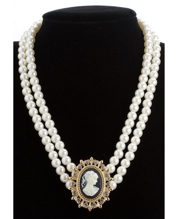 COLLAR DE PERLAS CON CAMAFEO