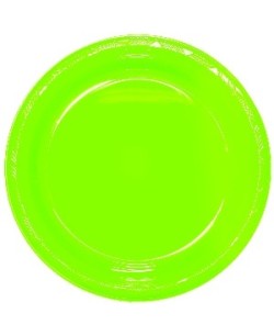 PLATO LIMA GRANDE DE PLASTICO 10 UNIDADES