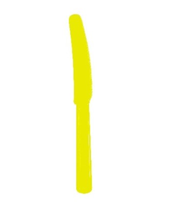 CUCHILLO AMARILLO 10 UNIDADES