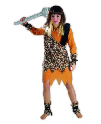 DISFRAZ DE CAVERNICOLA TROGLODITA  MUJER