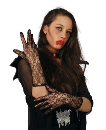 GUANTES NEGROS DE ENCAJE