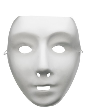 Máscara blanca sin expresión