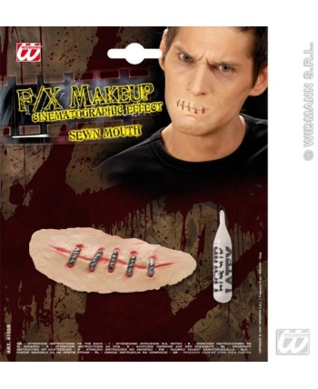 F/X LABIOS COSIDOS  CON ADHESIVO