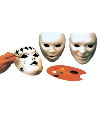 MASCARA BLANCA PLÁSTICO DECORABLE