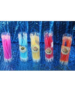 VELAS 10CM CON PORTAVELAS 20 UNIDADES