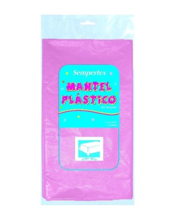 MANTEL ROSA PASTEL DE PLASTICO MANTEL ROSA PASTEL DE PLASTICO